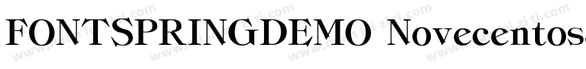 FONTSPRINGDEMO NovecentosansUltraLi字体转换